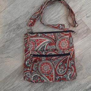 Paisley print cross body bag